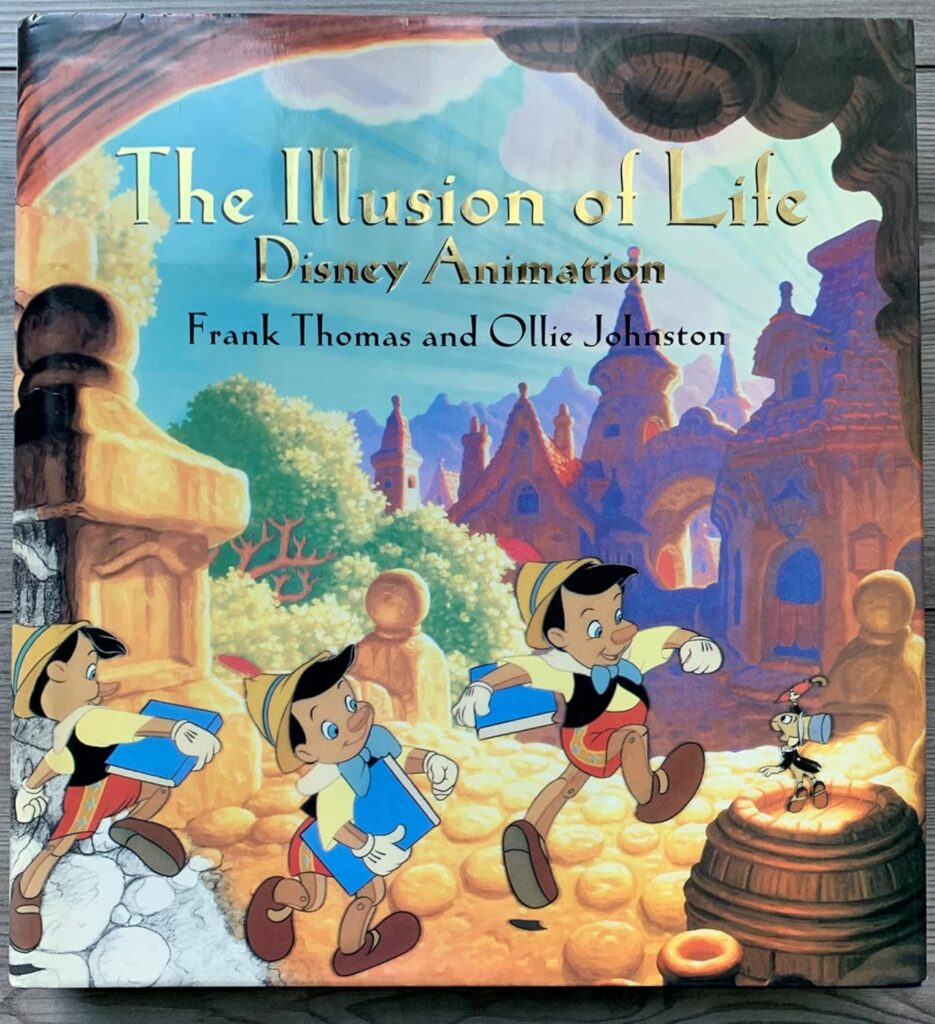 81FjF4nRg8L_SL1500_ Cover of book 'The Illusion of Life: Disney Animation' by Frank Thomas & Ollie Johnston featuring Pinocchio artwork | Sky Rye Design Cover of book'The Illusion of Life: Disney Animation' by Frank Thomas & Ollie Johnston featuring Pinocchio artwork