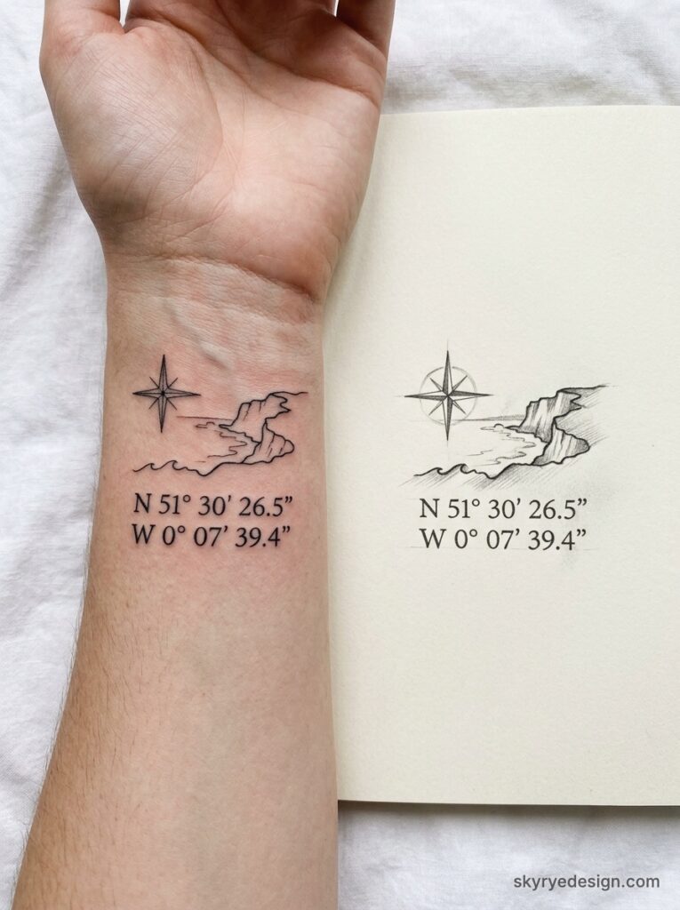 map tattoo