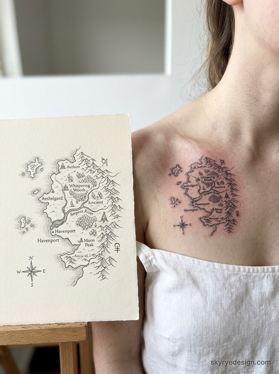map tattoo