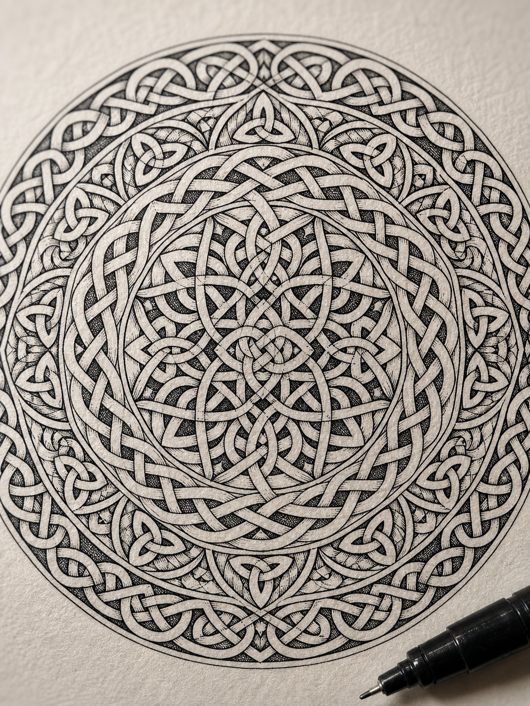 15 Celtic Knot Mandala 15. Celtic Knot Mandala mandala design on paper | Sky Rye Design 15. Celtic Knot Mandala mandala design on paper