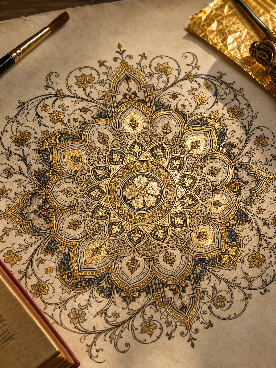 24 Illuminated Manuscript Mandala 24. Illuminated Manuscript Mandala mandala design on paper | Sky Rye Design 24. Illuminated Manuscript Mandala mandala design on paper