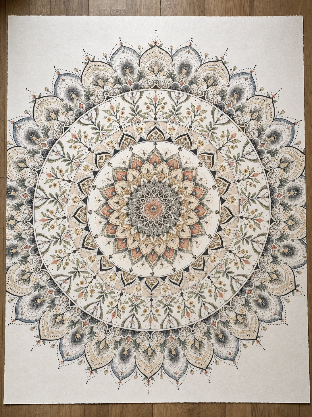 25 Full-Page Symmetrical Mandala 25. Full-Page Symmetrical Mandala mandala design on paper | Sky Rye Design 25. Full-Page Symmetrical Mandala mandala design on paper