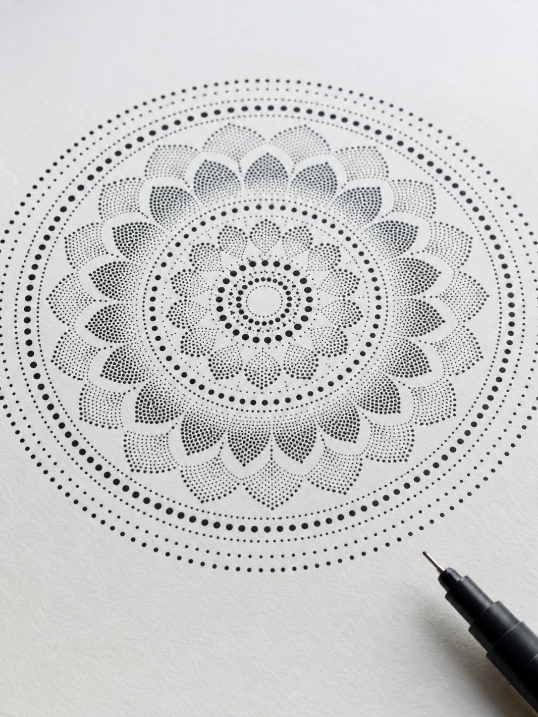 6 Dotwork Circle Mandala 6. Dotwork Circle Mandala mandala design on paper | Sky Rye Design 6. Dotwork Circle Mandala mandala design on paper