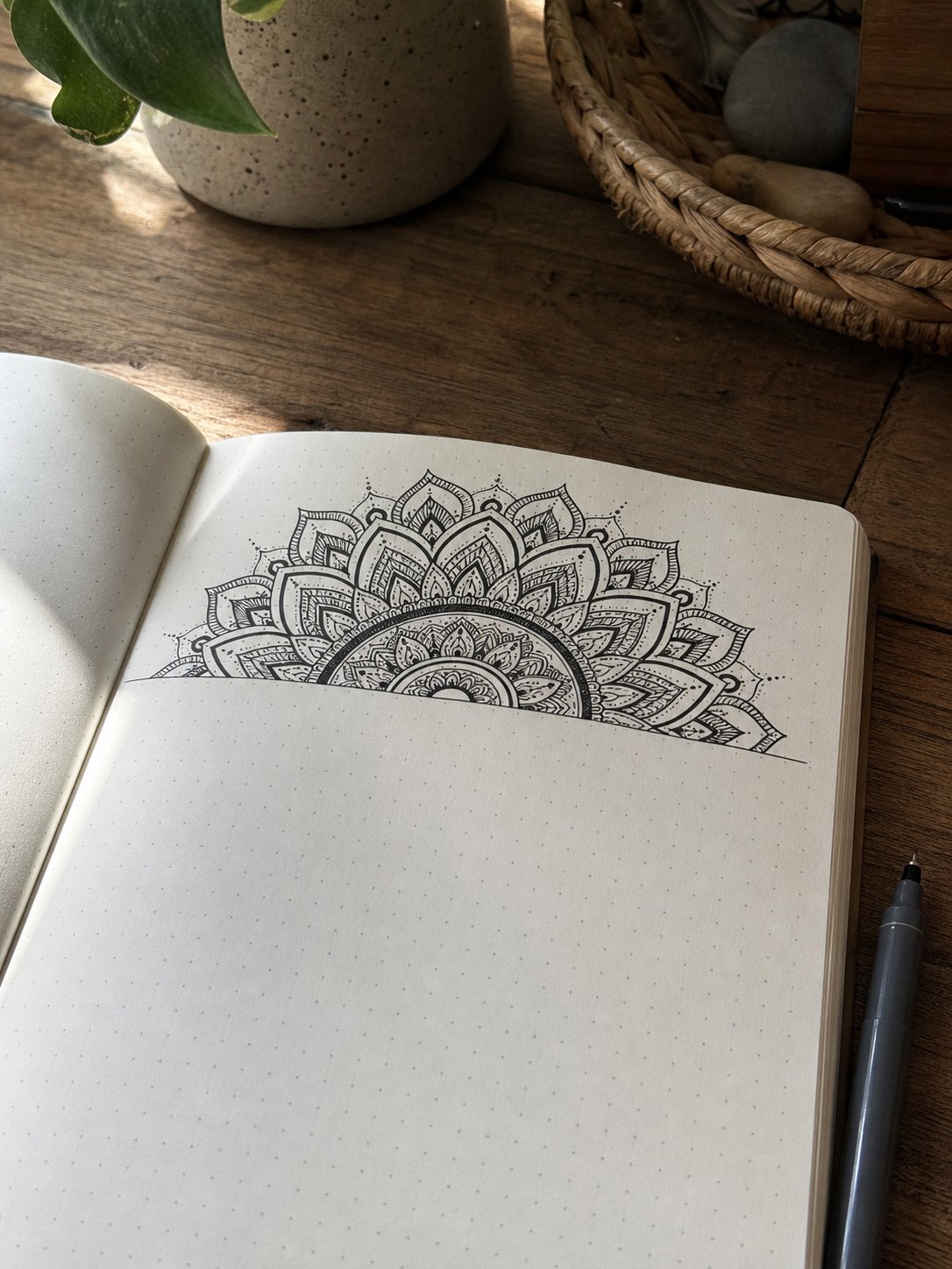 9 Half Mandala Demi-Mandala 9. Half Mandala (Demi-Mandala) mandala design on paper | Sky Rye Design 9. Half Mandala (Demi-Mandala) mandala design on paper