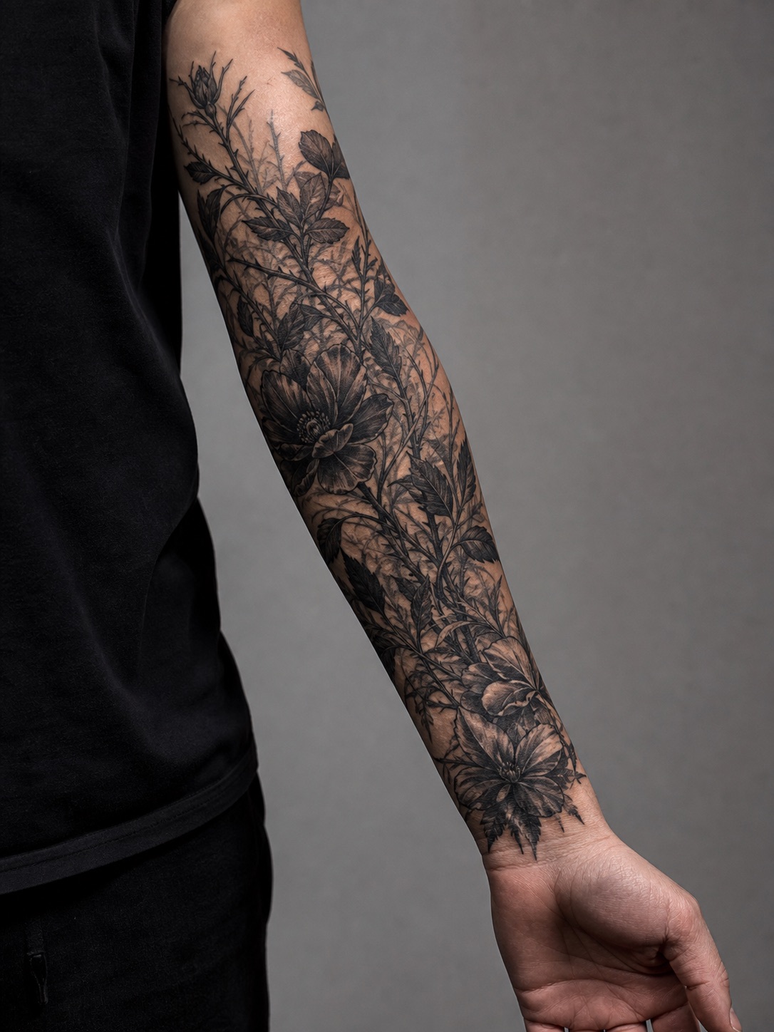 botanical sleeve cover ups cover up tattoo design