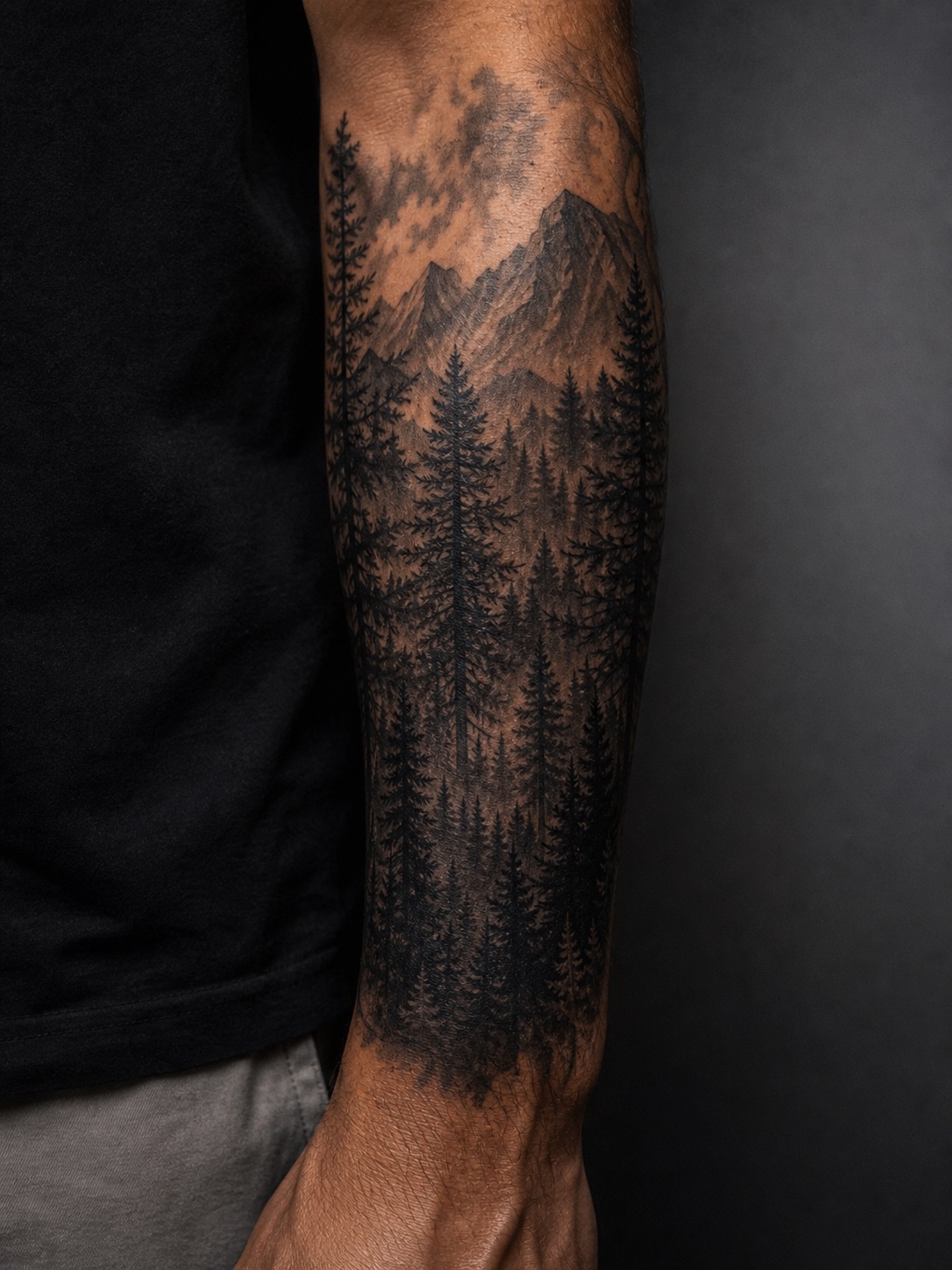 landscape and nature scenes cover up tattoo design