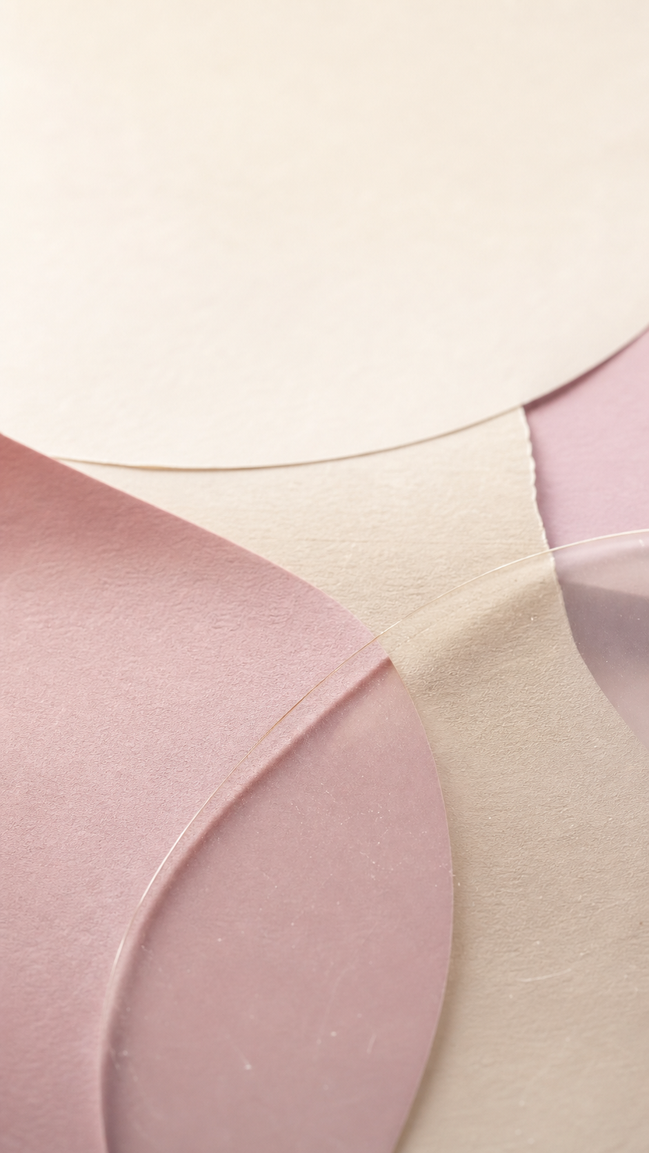 Pastel abstract aesthetic wallpaper digital HD with layered paper and soft acrylic texture.