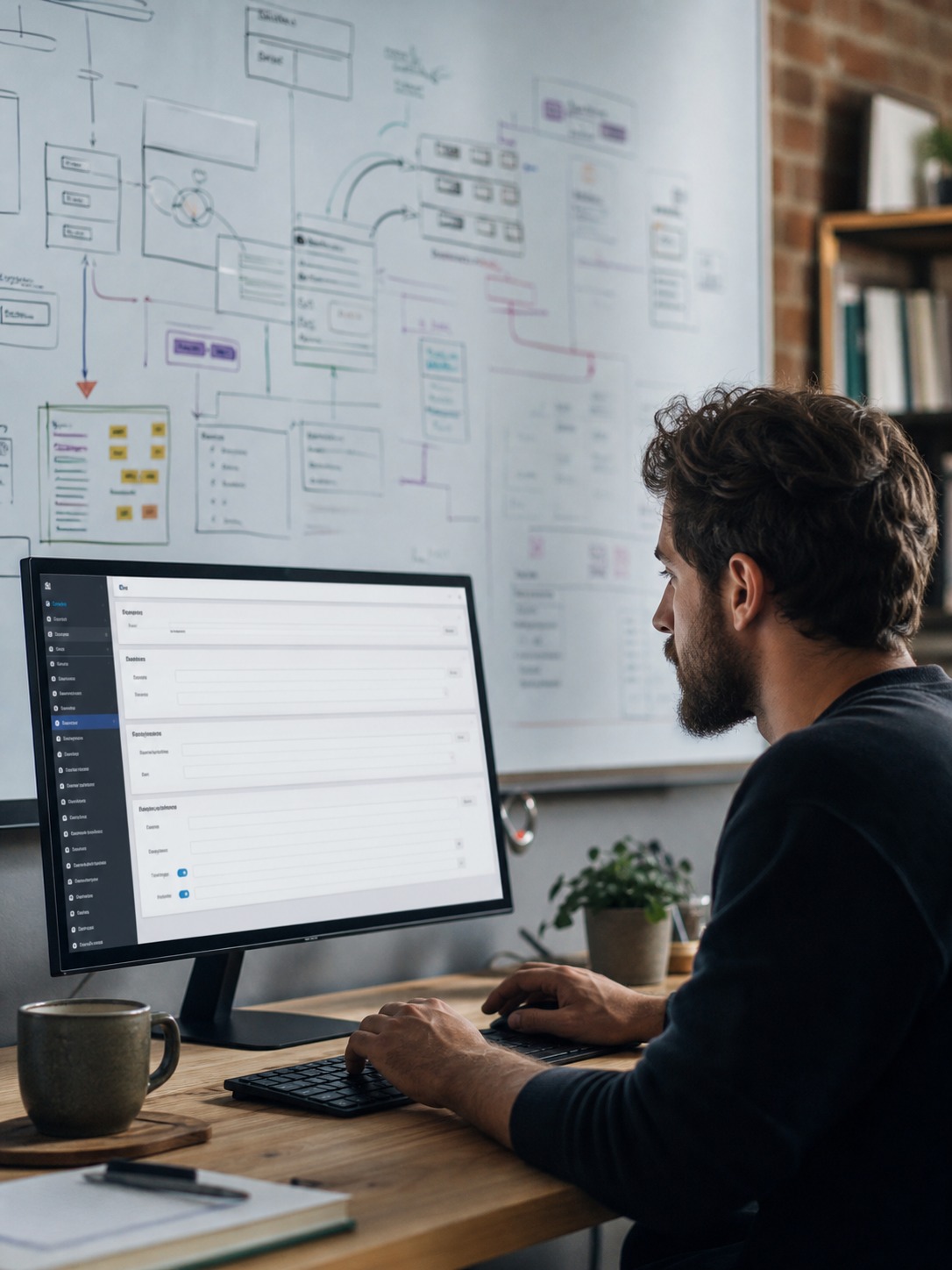 Developer plans complex WordPress content architecture with custom fields and post types.
