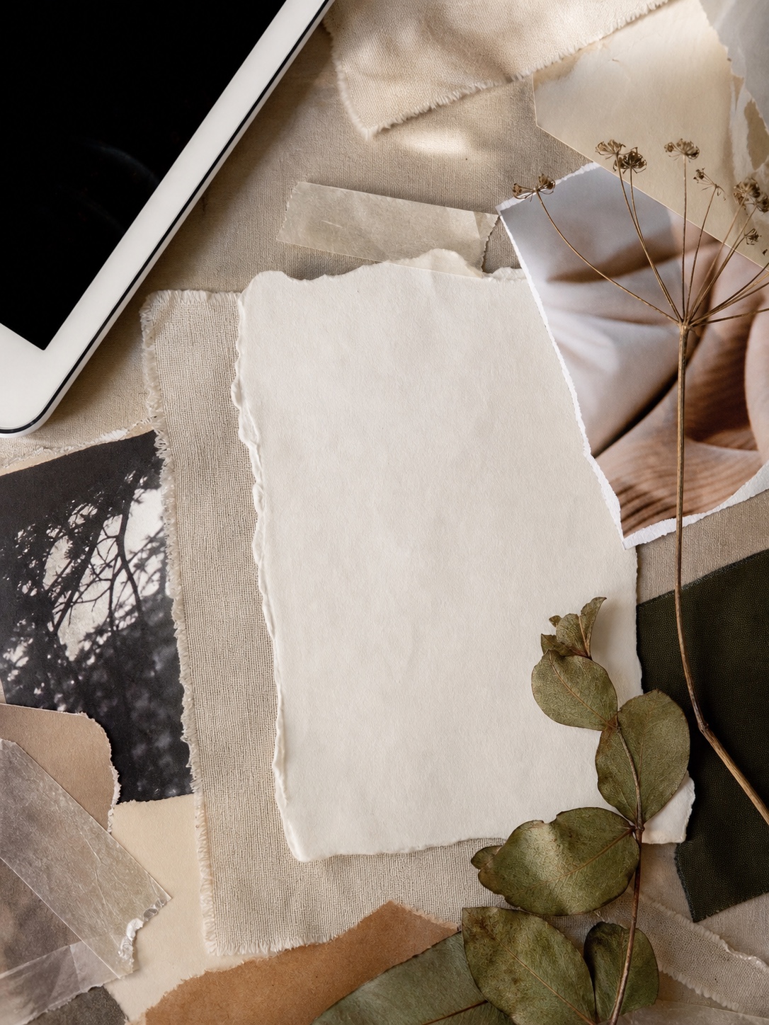 iPad wallpaper aesthetic cover - Collage and Mixed Media Aesthetic iPad wallpaper cover for collage and mixed media, with a clean modern composition and no text. | Sky Rye Design Aesthetic iPad wallpaper cover for collage and mixed media, with a clean modern composition and no text.