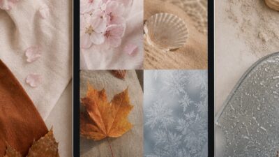 Aesthetic iPad wallpaper cover for rotating wallpapers seasonally, with a clean modern composition and no text.