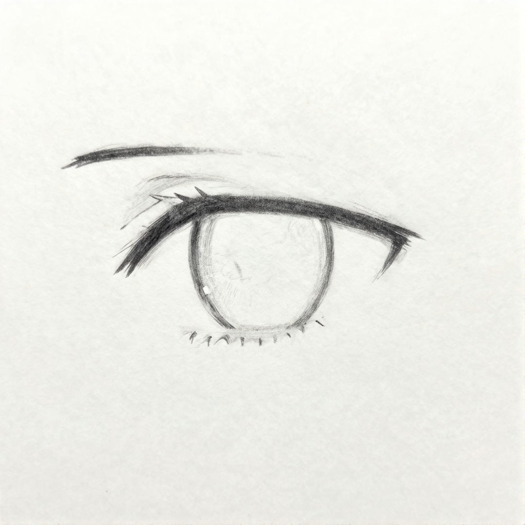 Side view anime eye reference with compressed oval iris and narrow eyelid shape Side view anime eye reference drawing with compressed oval iris and narrow eyelid shape | Sky Rye Design Side view anime eye reference drawing with compressed oval iris and narrow eyelid shape