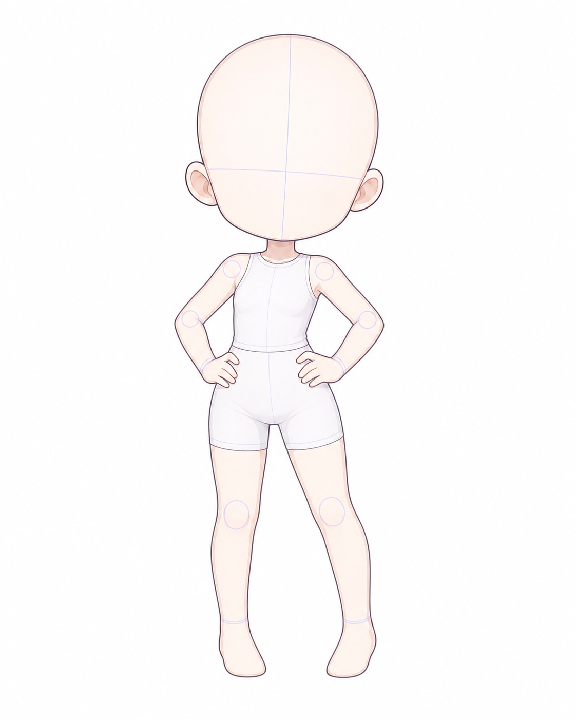 Gacha art base - hands on hips hands-on-hips gacha art base for character design | Sky Rye Design hands-on-hips gacha art base for character design