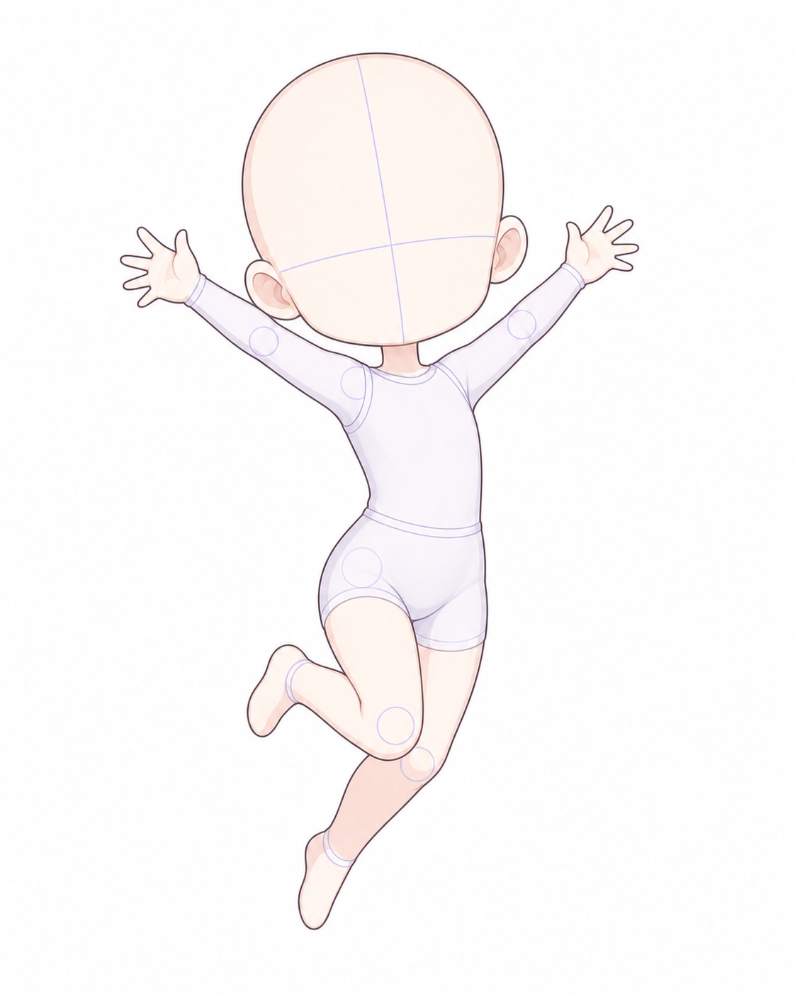 Gacha art base - jumping arms up jumping gacha art base with raised arms for dynamic poses | Sky Rye Design jumping gacha art base with raised arms for dynamic poses