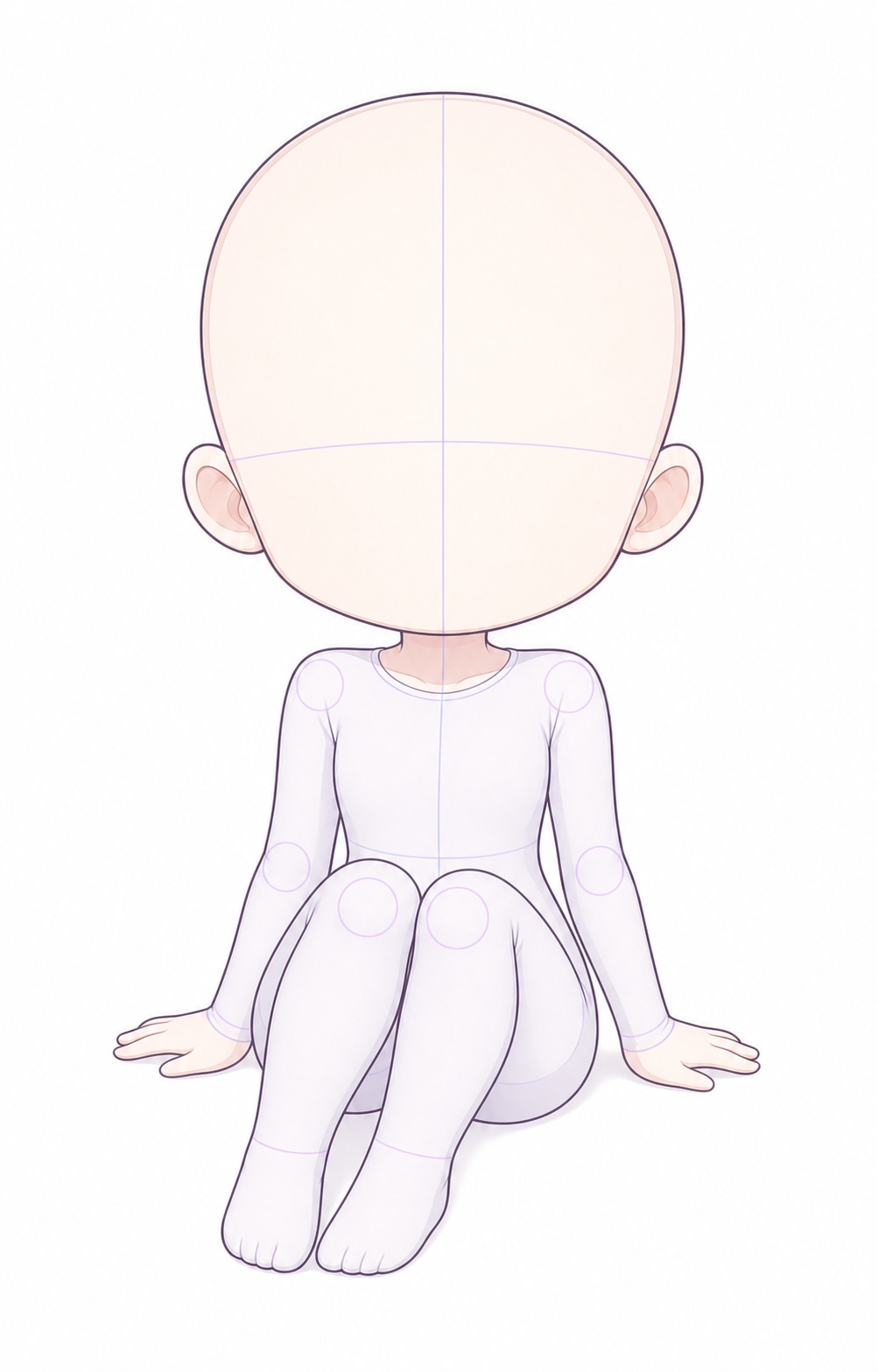 Gacha art base - seated knees bent seated gacha art base with bent knees for pose practice | Sky Rye Design seated gacha art base with bent knees for pose practice