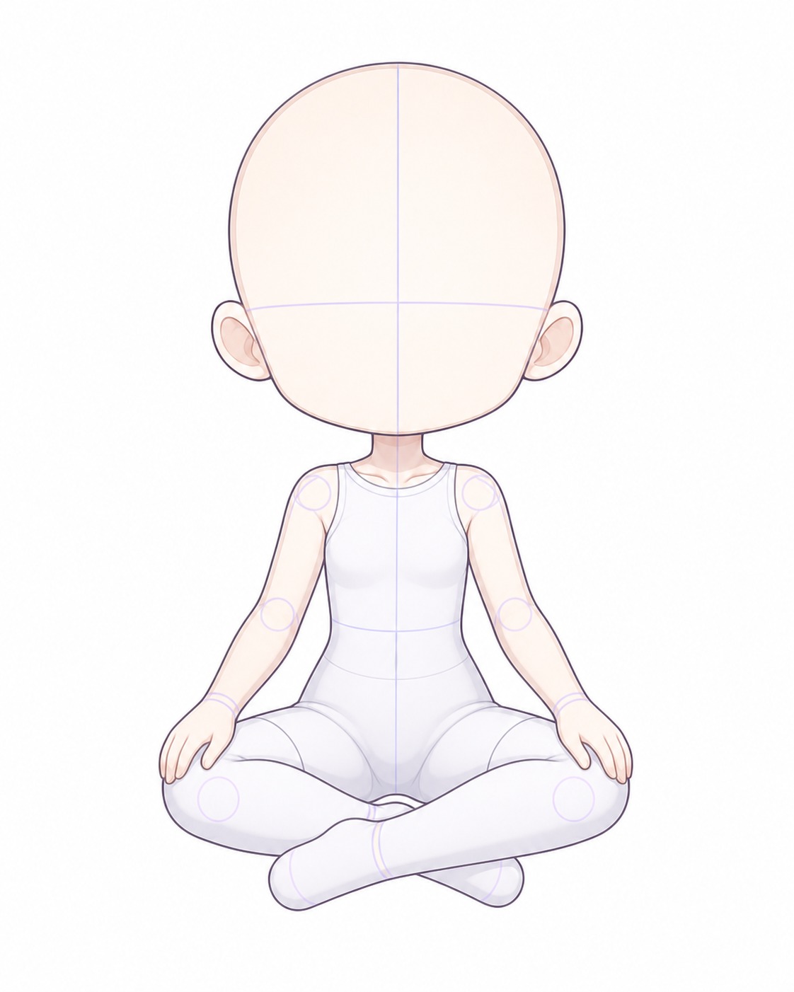 Gacha art base - cross legged sitting cross-legged gacha base reference for seated characters | Sky Rye Design cross-legged gacha base reference for seated characters