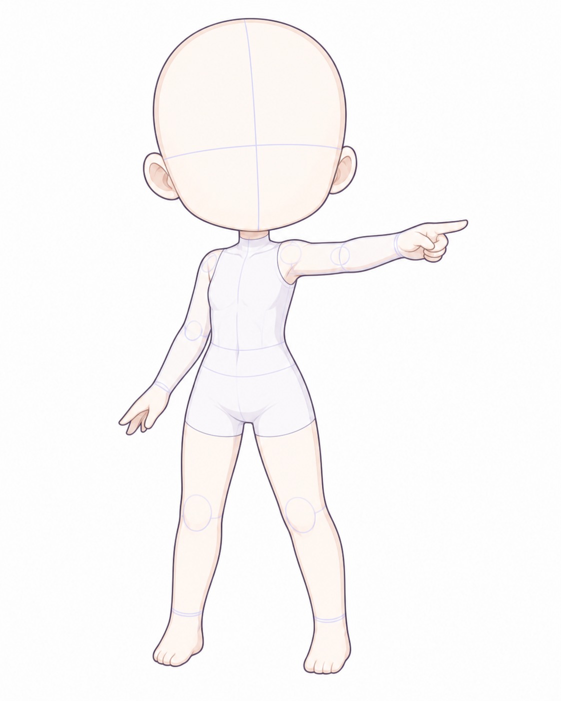 Gacha art base - pointing side pointing gacha art base for expressive character poses | Sky Rye Design pointing gacha art base for expressive character poses