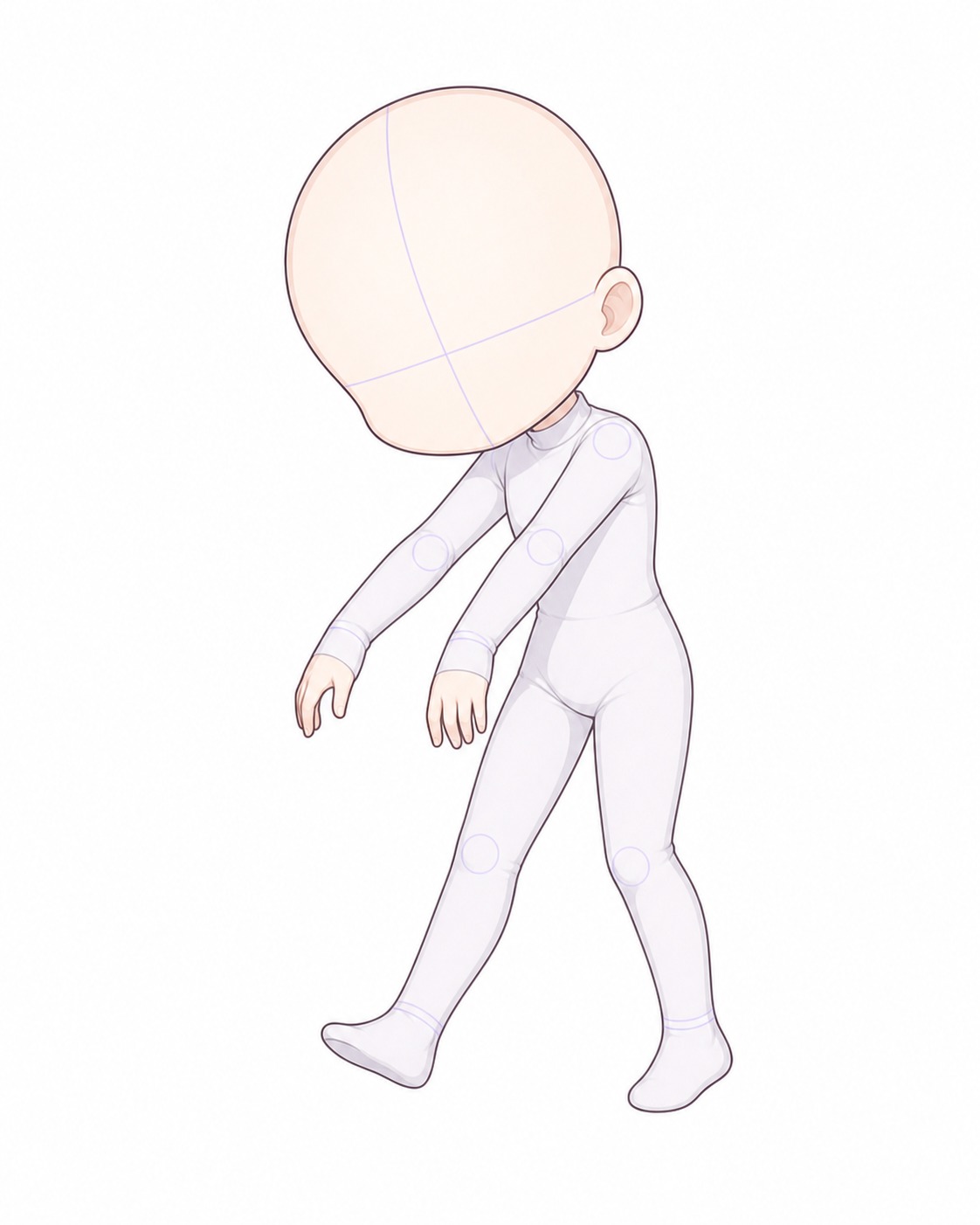 Gacha art base - tired walk tired walking gacha art base for sleepy character sketches | Sky Rye Design tired walking gacha art base for sleepy character sketches