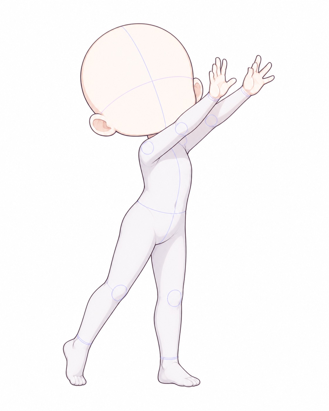 Gacha art base - reaching up reaching-up gacha base pose for dynamic character art | Sky Rye Design reaching-up gacha base pose for dynamic character art