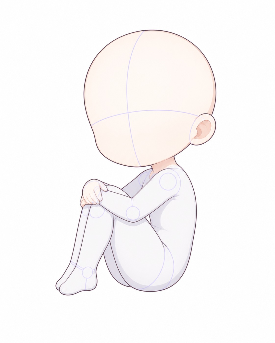 Gacha art base - curled seated curled seated gacha art base for compact pose studies | Sky Rye Design curled seated gacha art base for compact pose studies