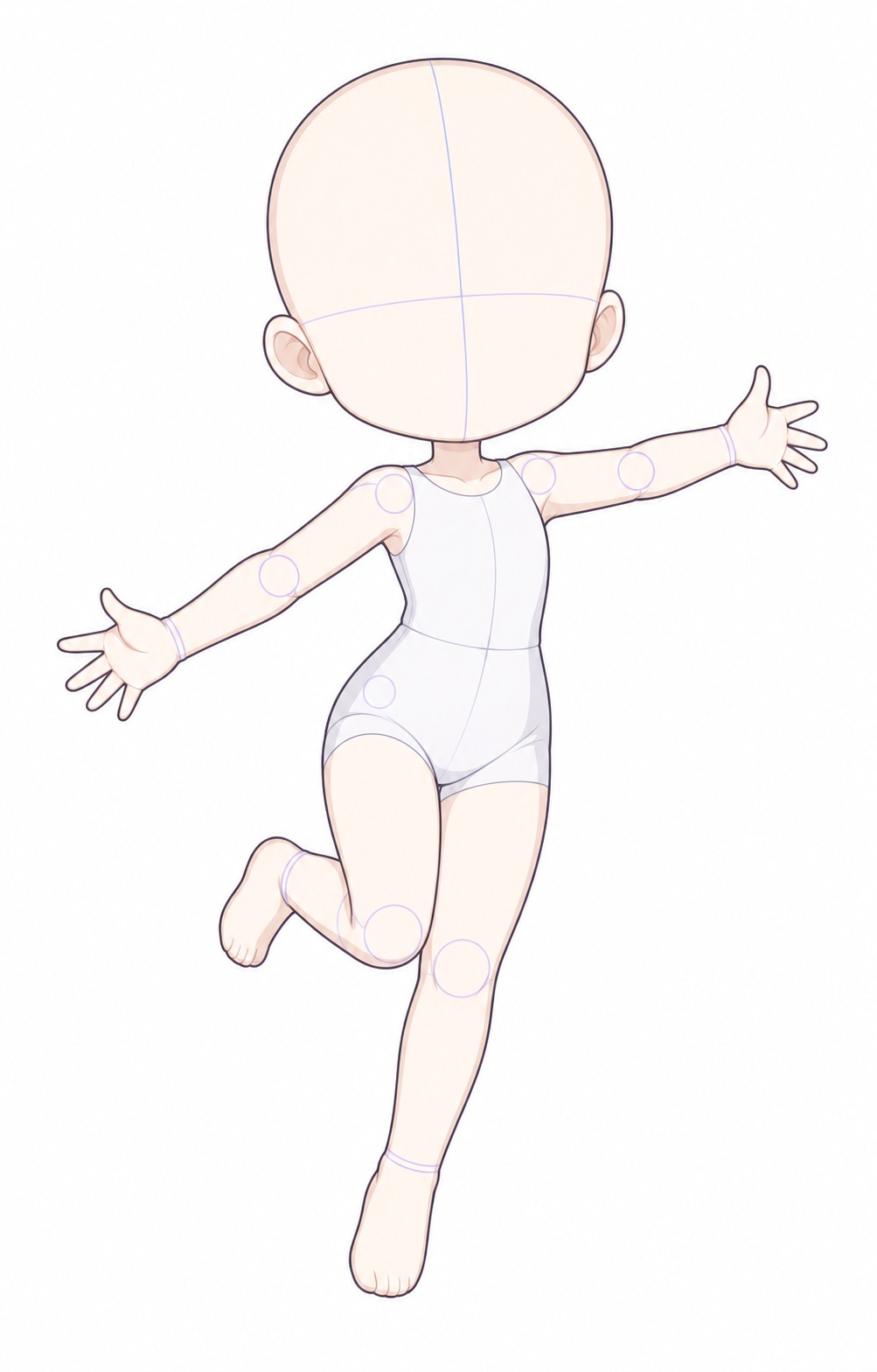 Gacha art base - skipping pose skipping gacha base pose for lively character drawing | Sky Rye Design skipping gacha base pose for lively character drawing