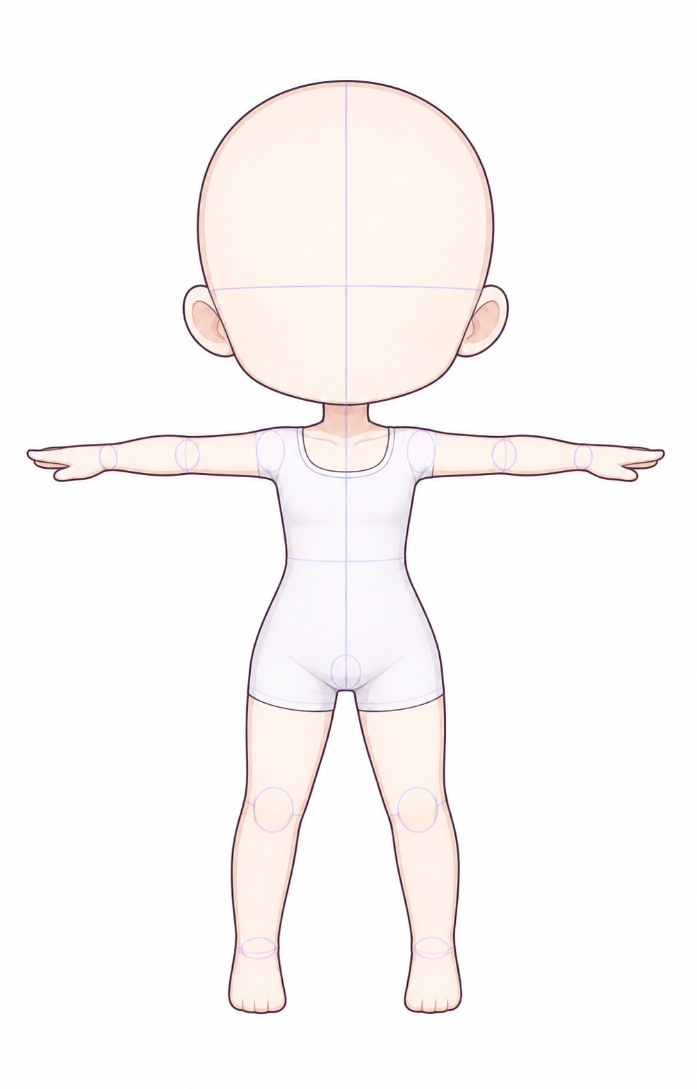 Gacha art base - chibi t pose chibi T-pose gacha art base for outfit planning | Sky Rye Design chibi T-pose gacha art base for outfit planning