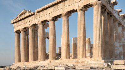 greek Parthenon colonnade repetitive rhythm