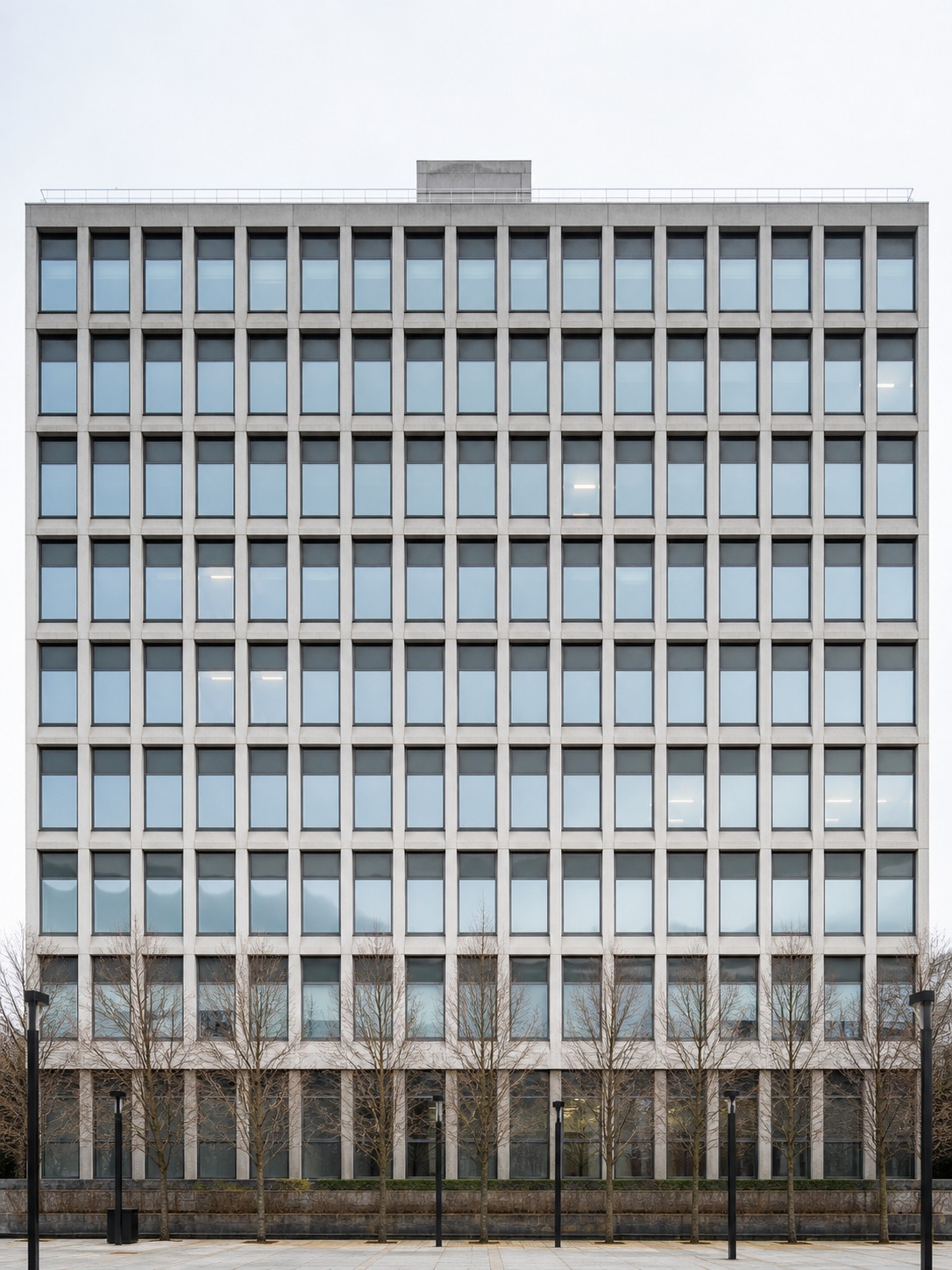 Modern building repetitive window grid facade modern building repetitive window grid facade | Sky Rye Design modern building repetitive window grid facade