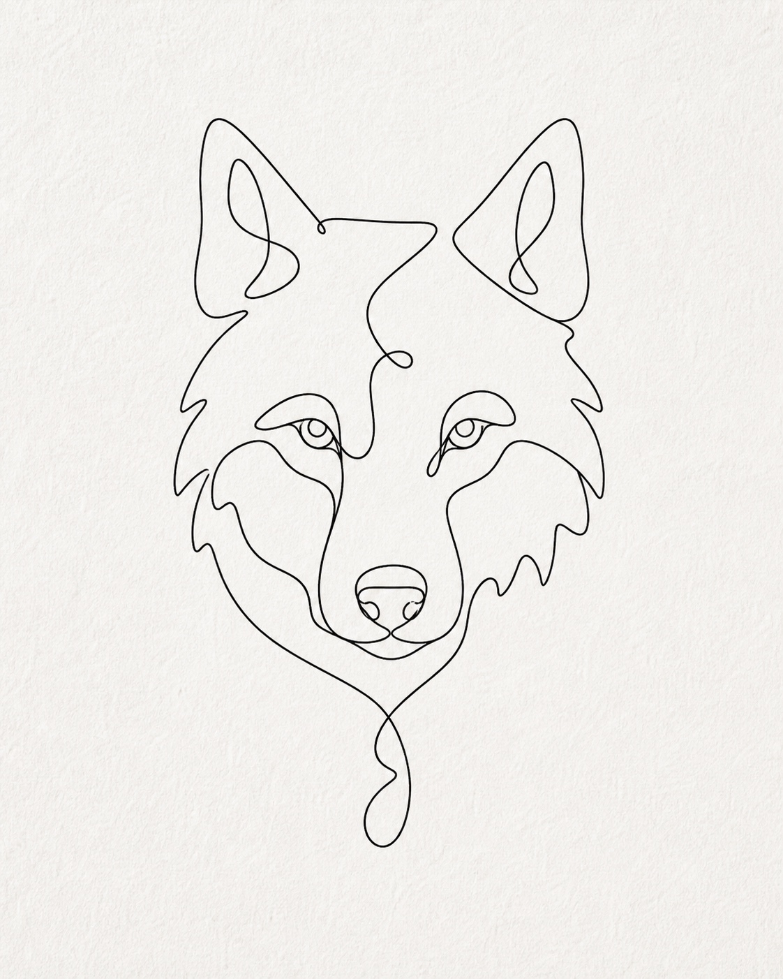 Single-Line Geometric Animal tattoo idea for men
