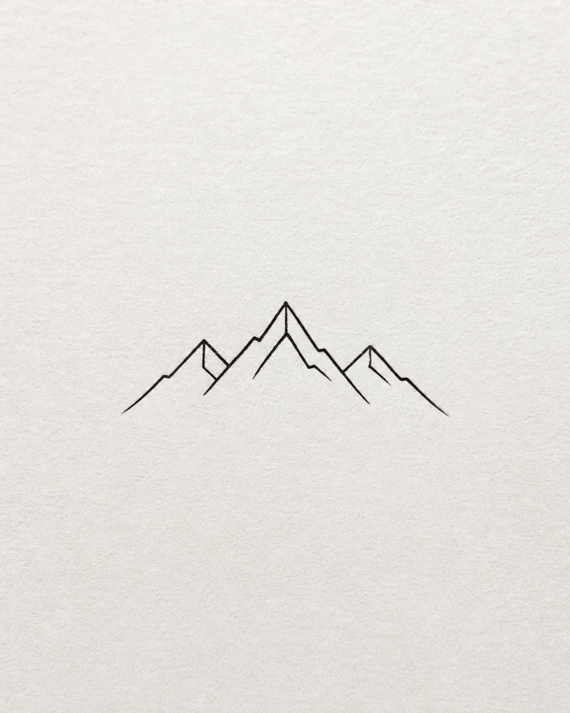 Minimal Mountain Range tattoo idea for men