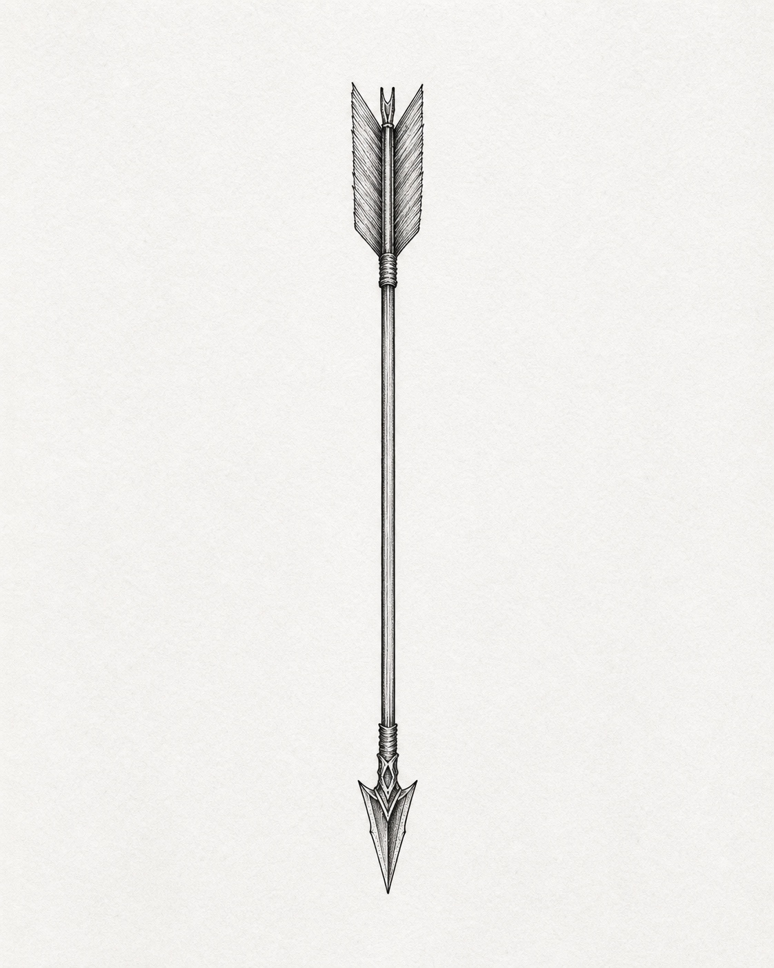 Single Arrow tattoo idea for men