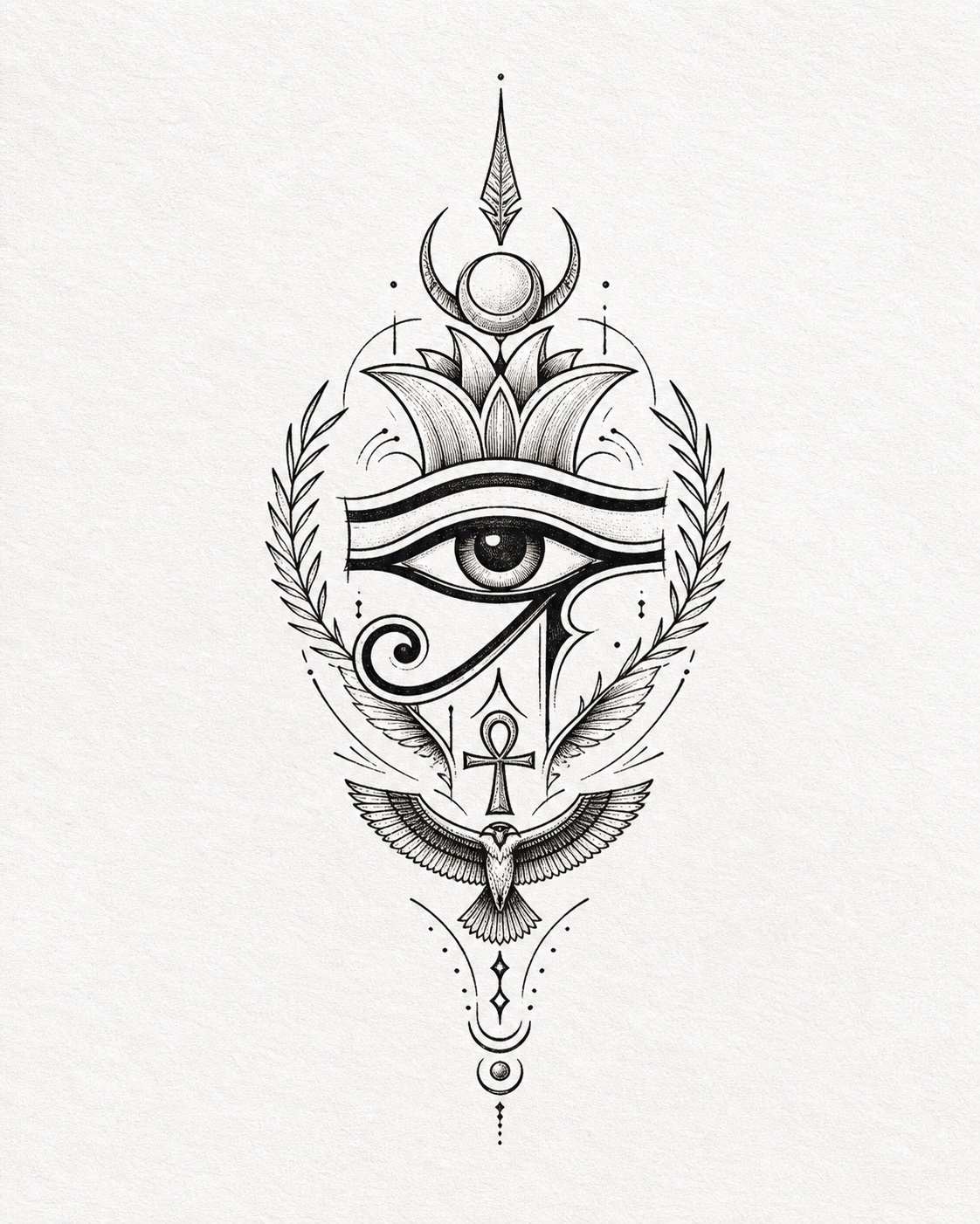 Eye of Horus tattoo idea for men
