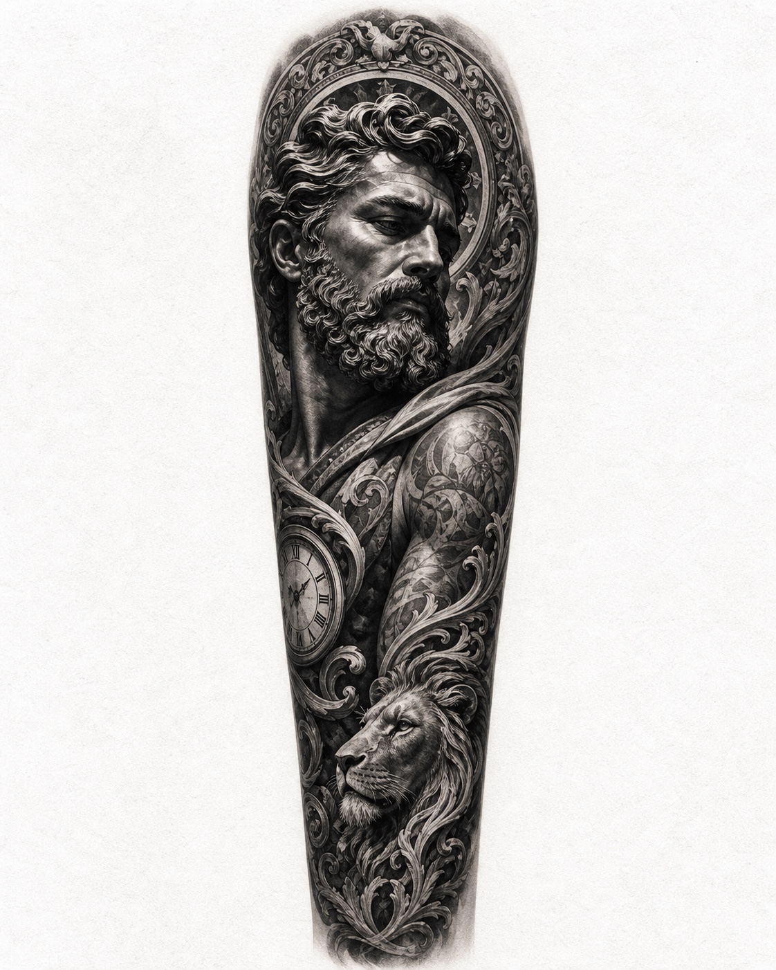 Realistic Portrait tattoo idea for men