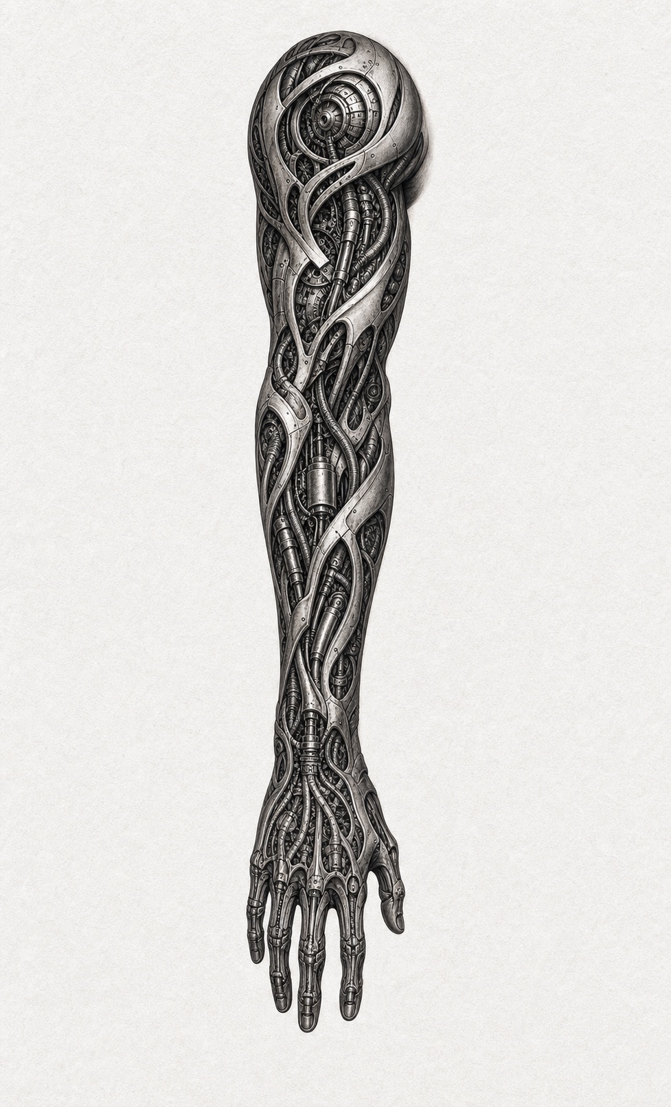 Biomechanical Sleeve tattoo idea for men