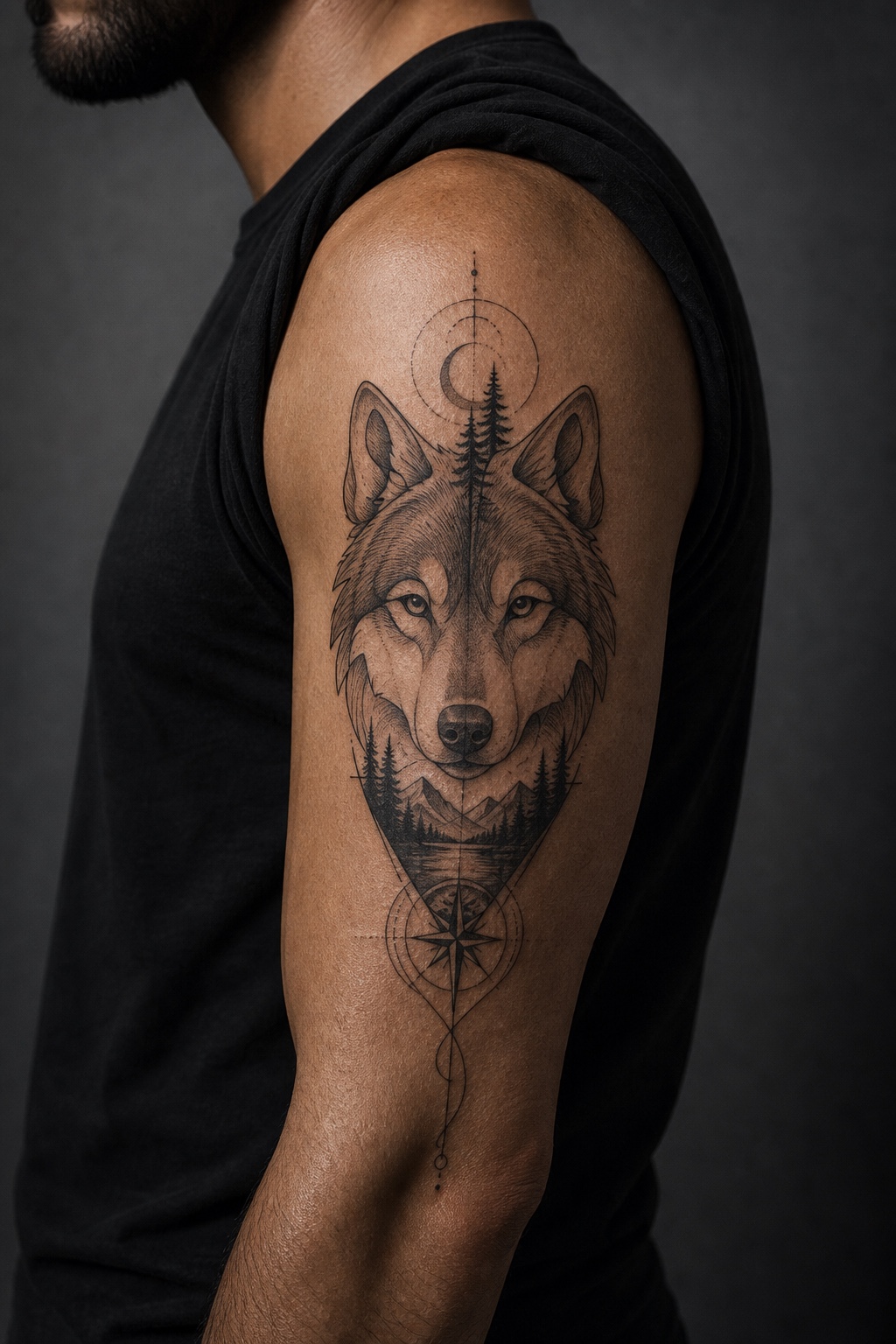 Minimal male design from an artist you admire tattoo placement idea