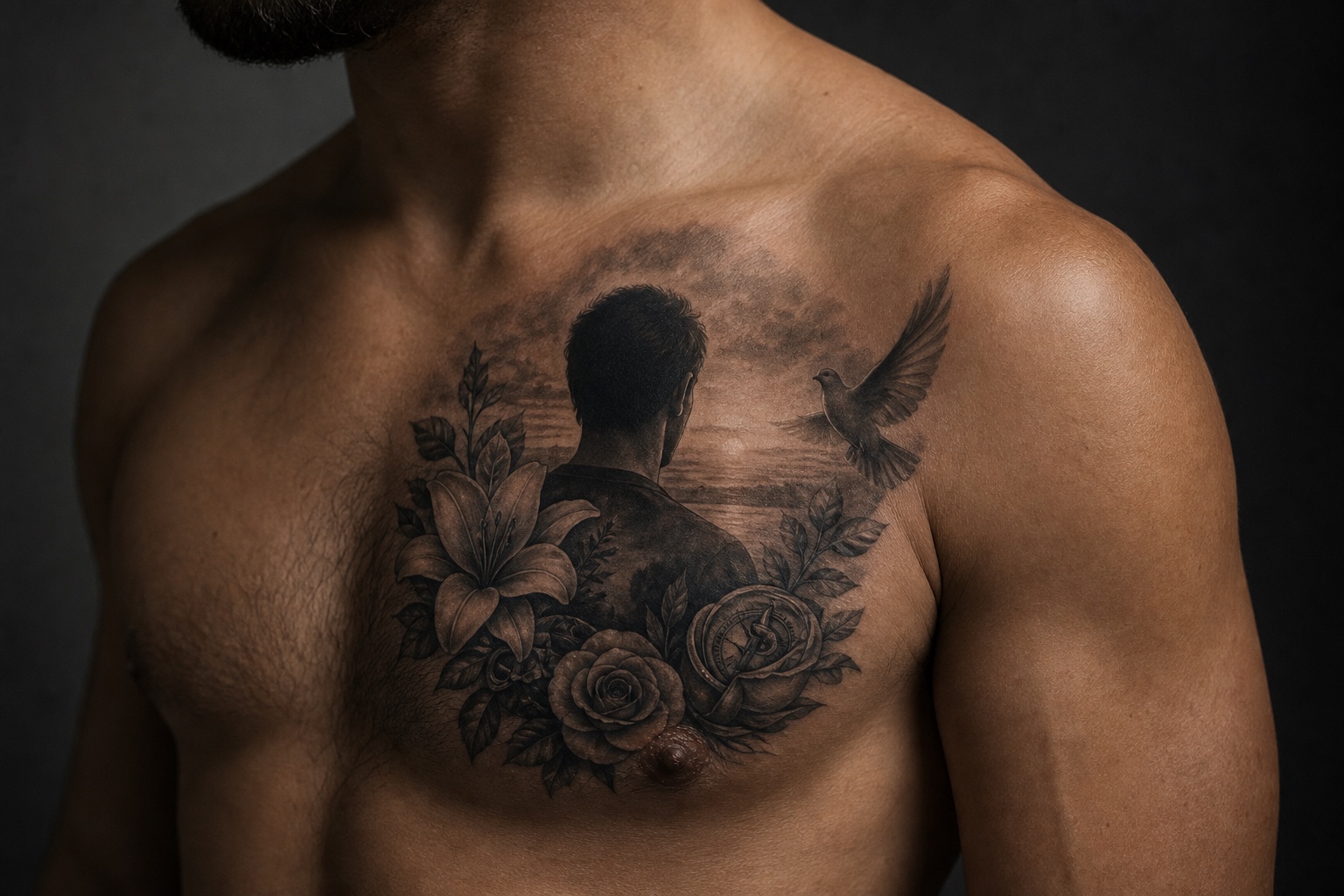 Minimal male grief tattoo tattoo placement idea