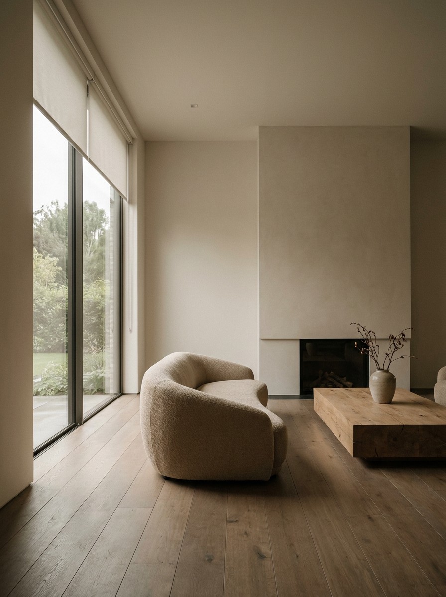 Low-e Glazing Shaded North Exposure Low-e glazed window wall on shaded north exposure in modern living room | Sky Rye Design Low-e glazed window wall on shaded north exposure in modern living room