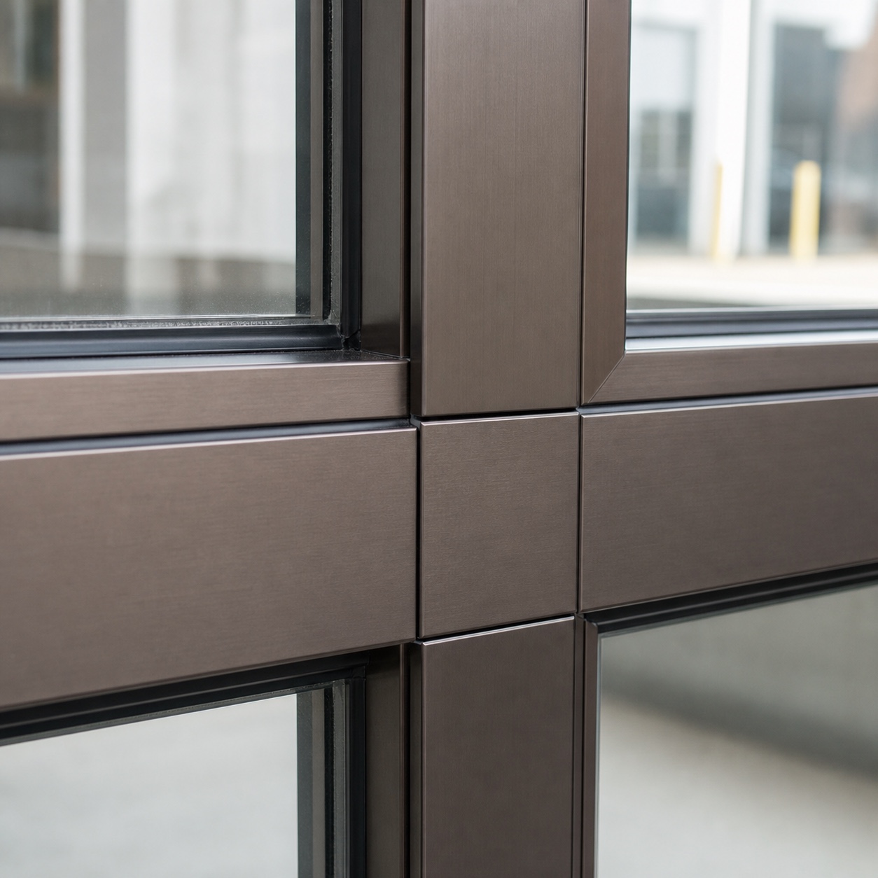 Commercial glass garage door frame and weather seal detail commercial glass garage door frame with weather seal detail | Sky Rye Design commercial glass garage door frame with weather seal detail