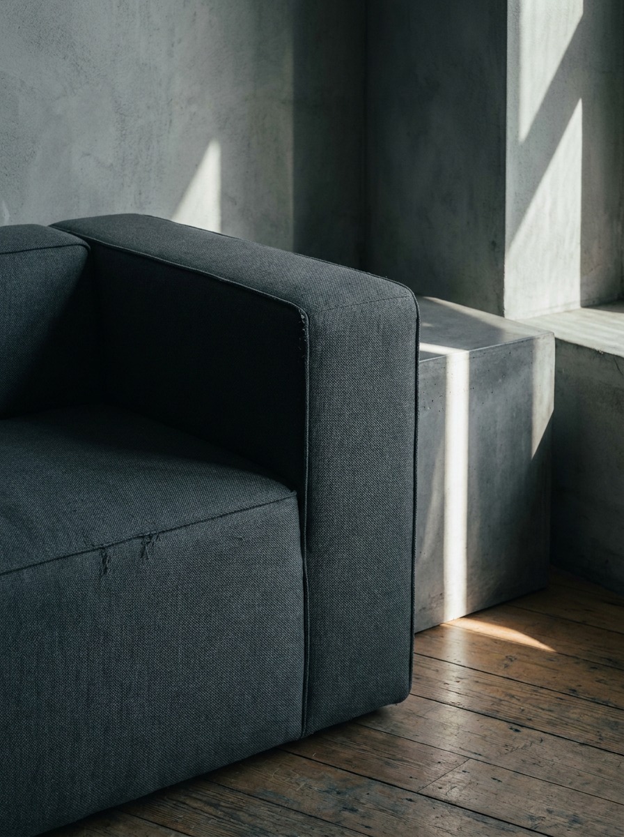 Boxy furniture corner with hard shadow Angular furniture corner with a hard-edged highlight and sharp shadow drop. | Sky Rye Design Angular furniture corner with a hard-edged highlight and sharp shadow drop.