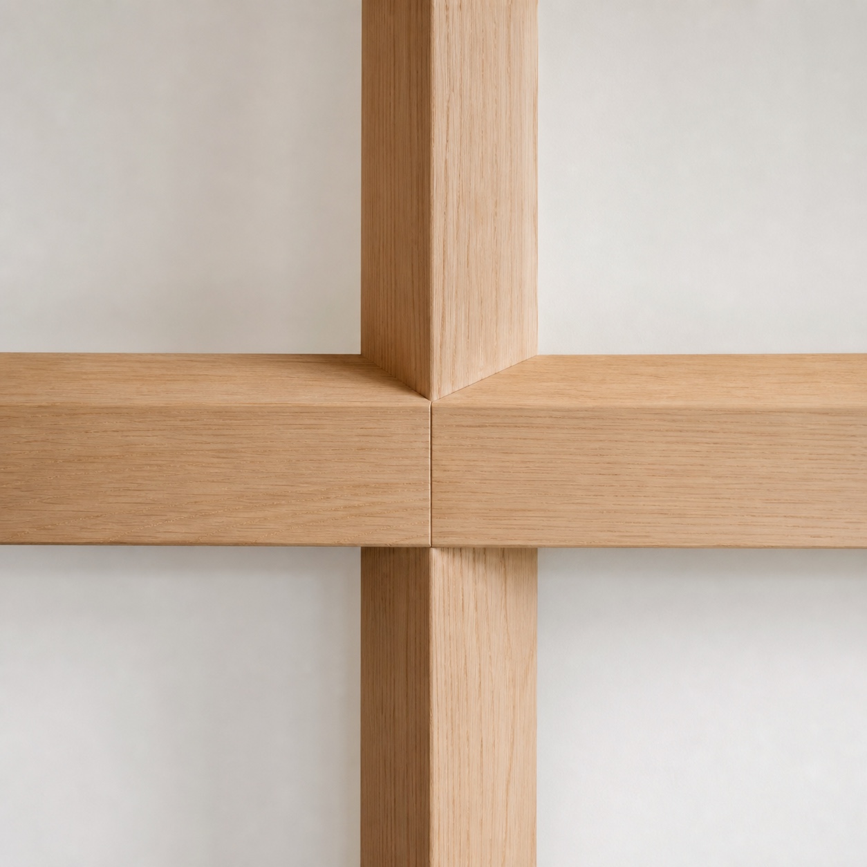Minimalist scarf joint with a tight seam Close-up of a clean contemporary timber beam with a tight scarf joint seam and no exposed pegs. | Sky Rye Design Close-up of a clean contemporary timber beam with a tight scarf joint seam and no exposed pegs.