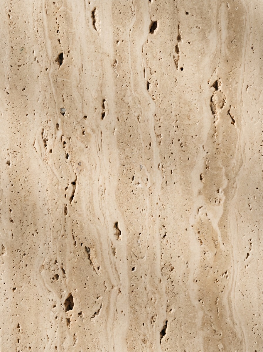 Raw travertine texture macro Macro close-up of raw travertine stone showing porous texture and natural veining. | Sky Rye Design Macro close-up of raw travertine stone showing porous texture and natural veining.