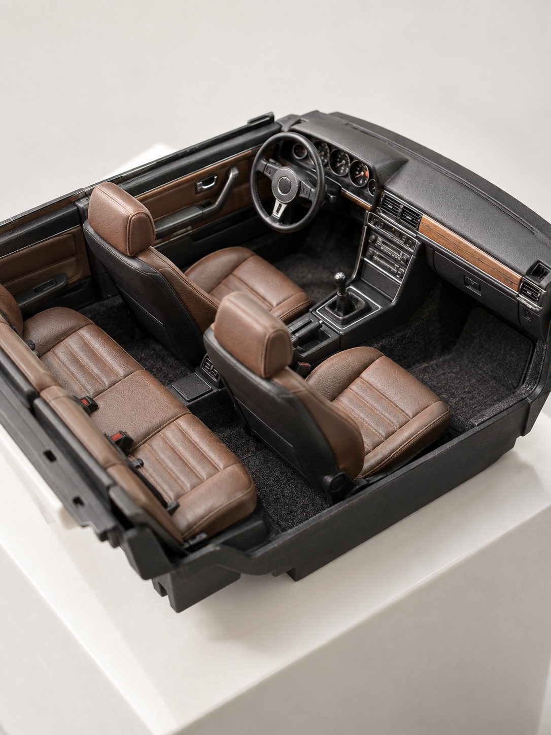 Finished model car interior with upholstery and flocking Finished scale model car interior with upholstered seats, flocked carpet and a detailed dashboard | Sky Rye Design Finished scale model car interior with upholstered seats, flocked carpet and a detailed dashboard