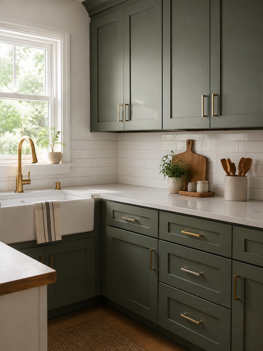Matte painted kitchen cabinets with new hardware modern kitchen cabinets freshly painted with new hardware | Sky Rye Design modern kitchen cabinets freshly painted with new hardware