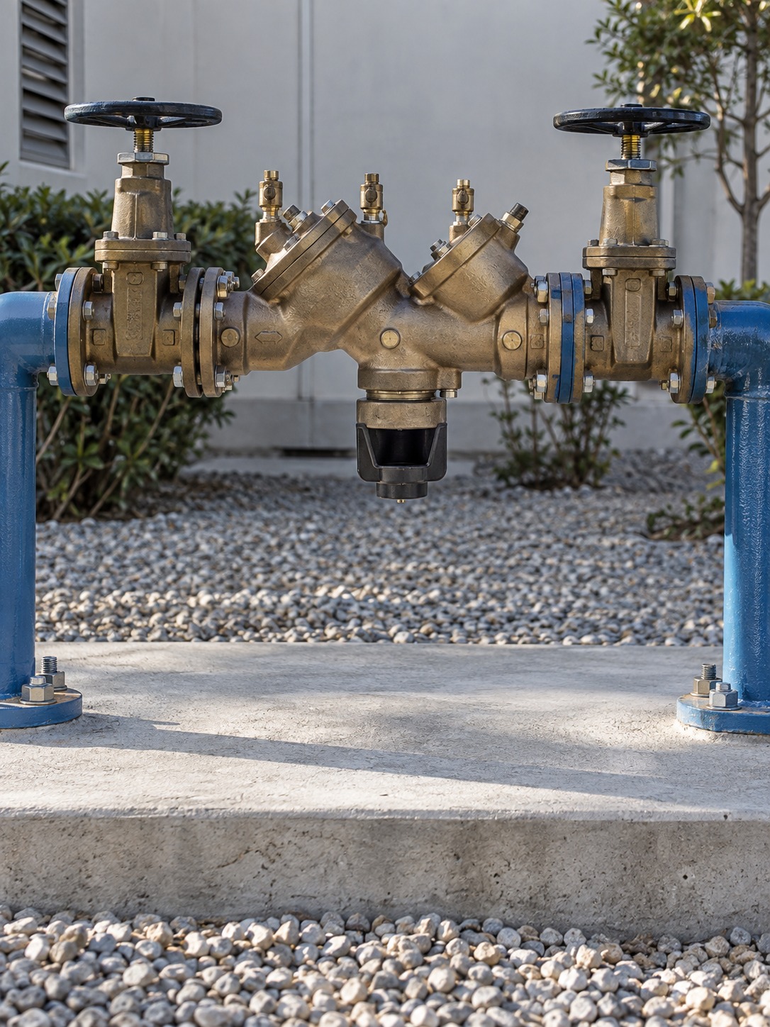 Reduced pressure principle backflow assembly with clear drainage space beneath the relief valve