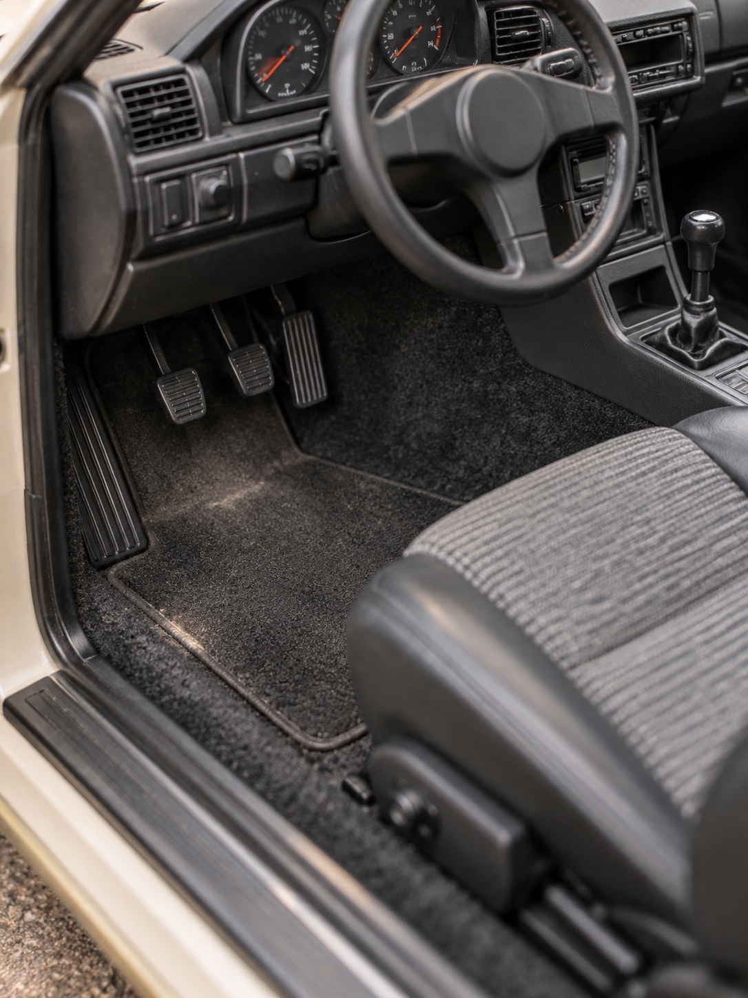 Subtle weathering in a model car interior Finished model car interior with light footwell sheen and a faint carpet scuff | Sky Rye Design Finished model car interior with light footwell sheen and a faint carpet scuff