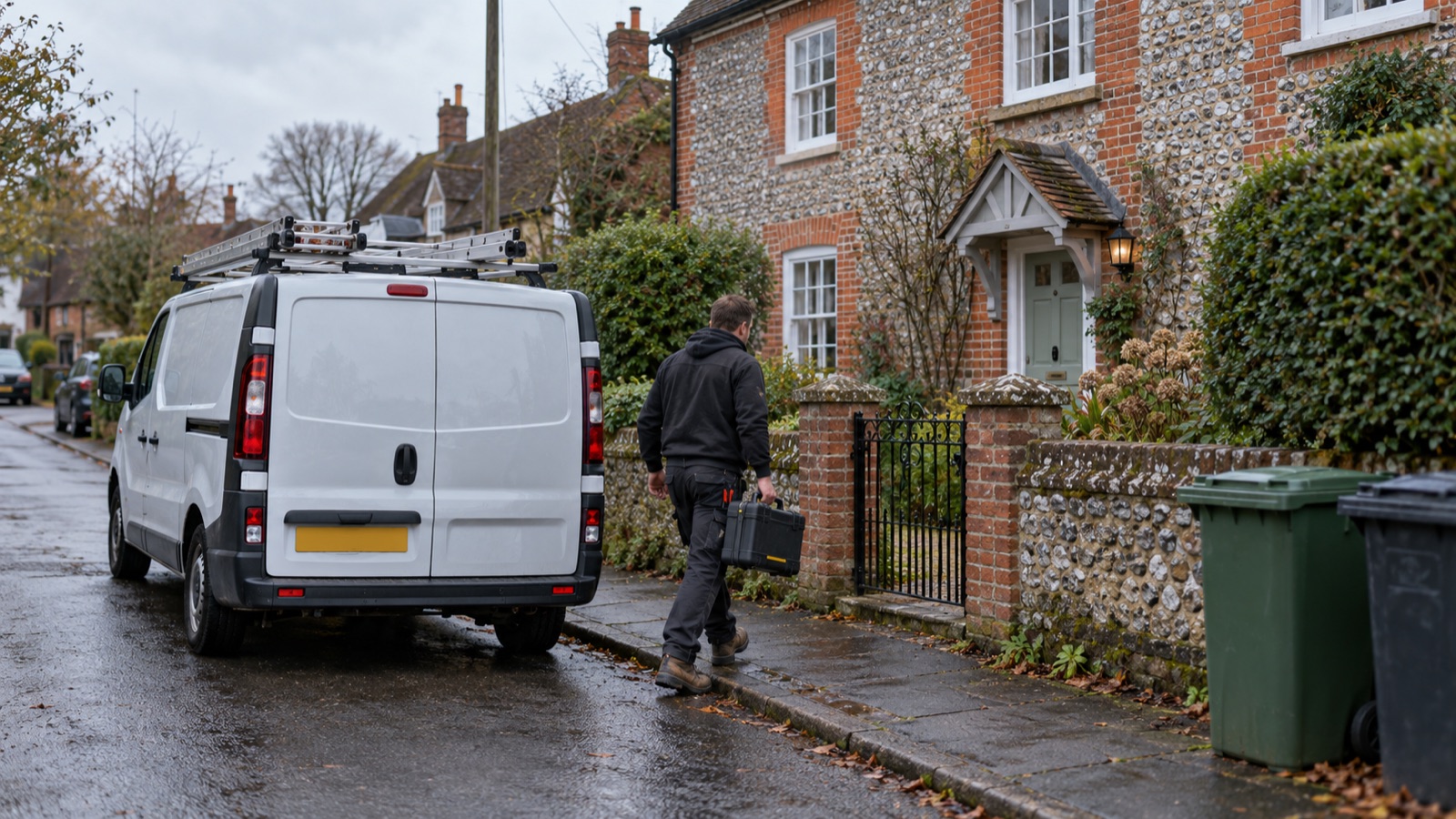 Electrician arriving at a traditional Salisbury-area house Electrician arriving at a traditional Salisbury-area house | Sky Rye Design Electrician arriving at a traditional Salisbury-area house