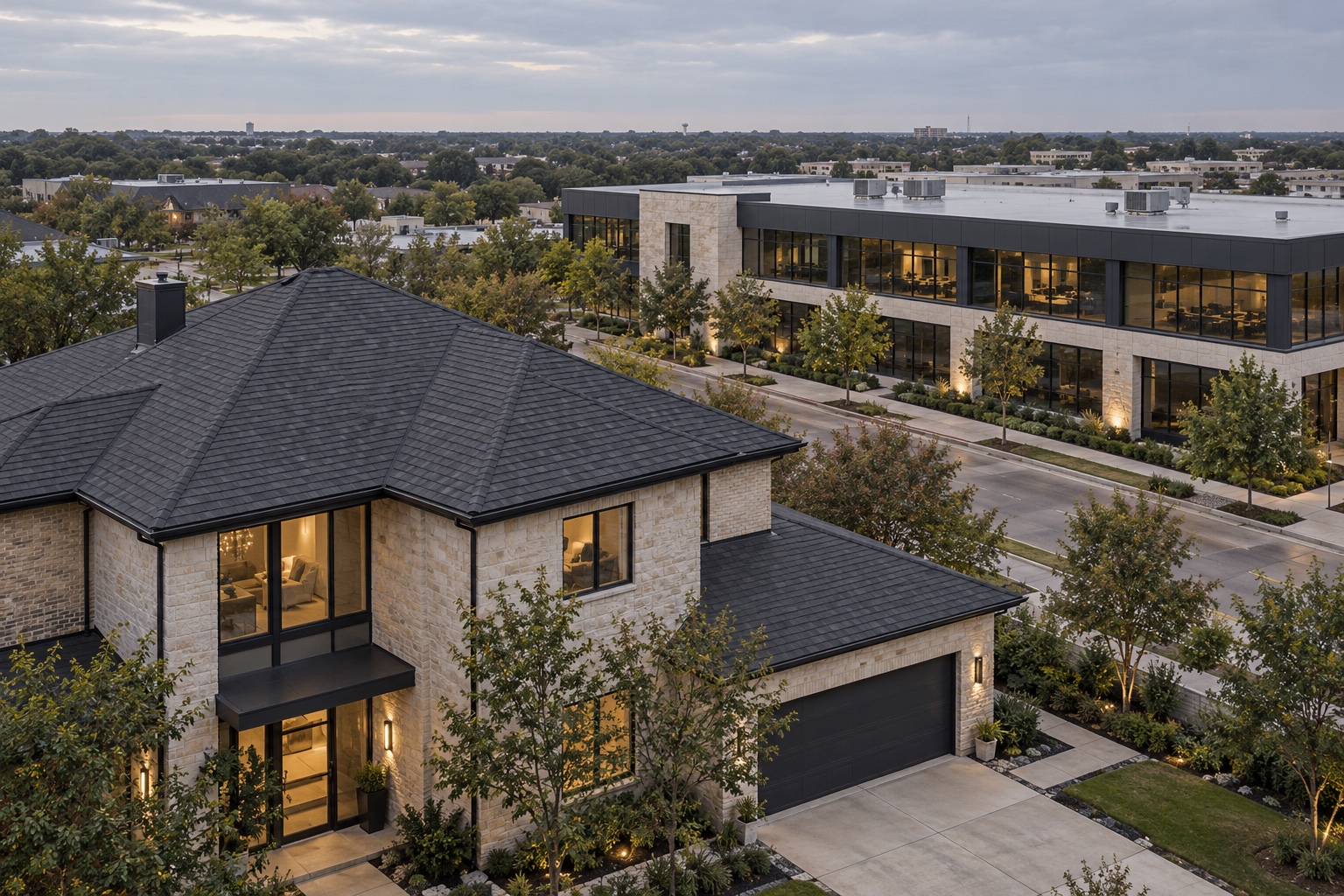 Residential and Commercial Roofing Scope Residential and low-rise commercial roof systems in North Texas | Sky Rye Design Residential and low-rise commercial roof systems in North Texas