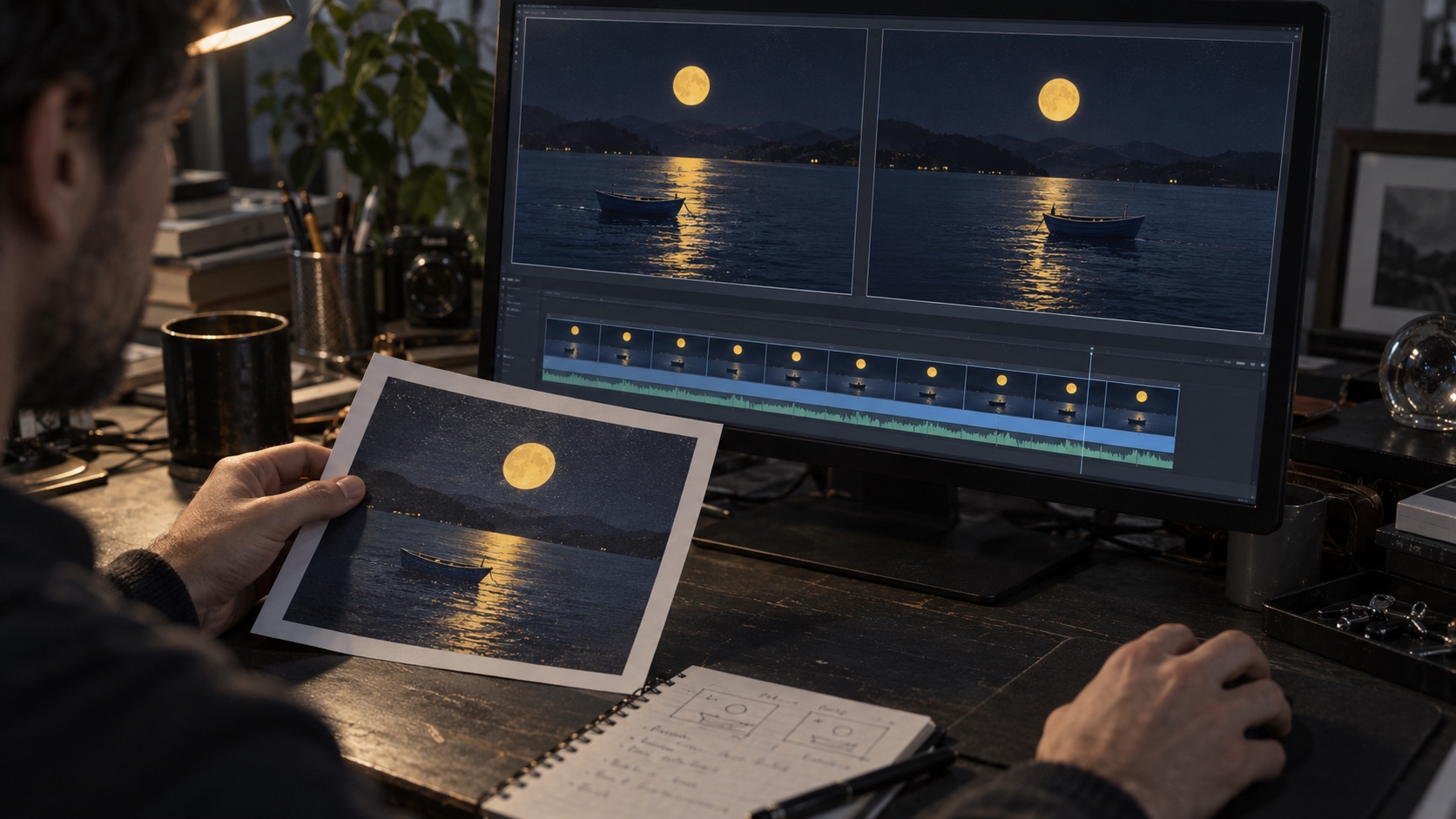 Building a seamless motion loop Motion editor comparing the first and last frames of a boat animation loop | Sky Rye Design Motion editor comparing the first and last frames of a boat animation loop
